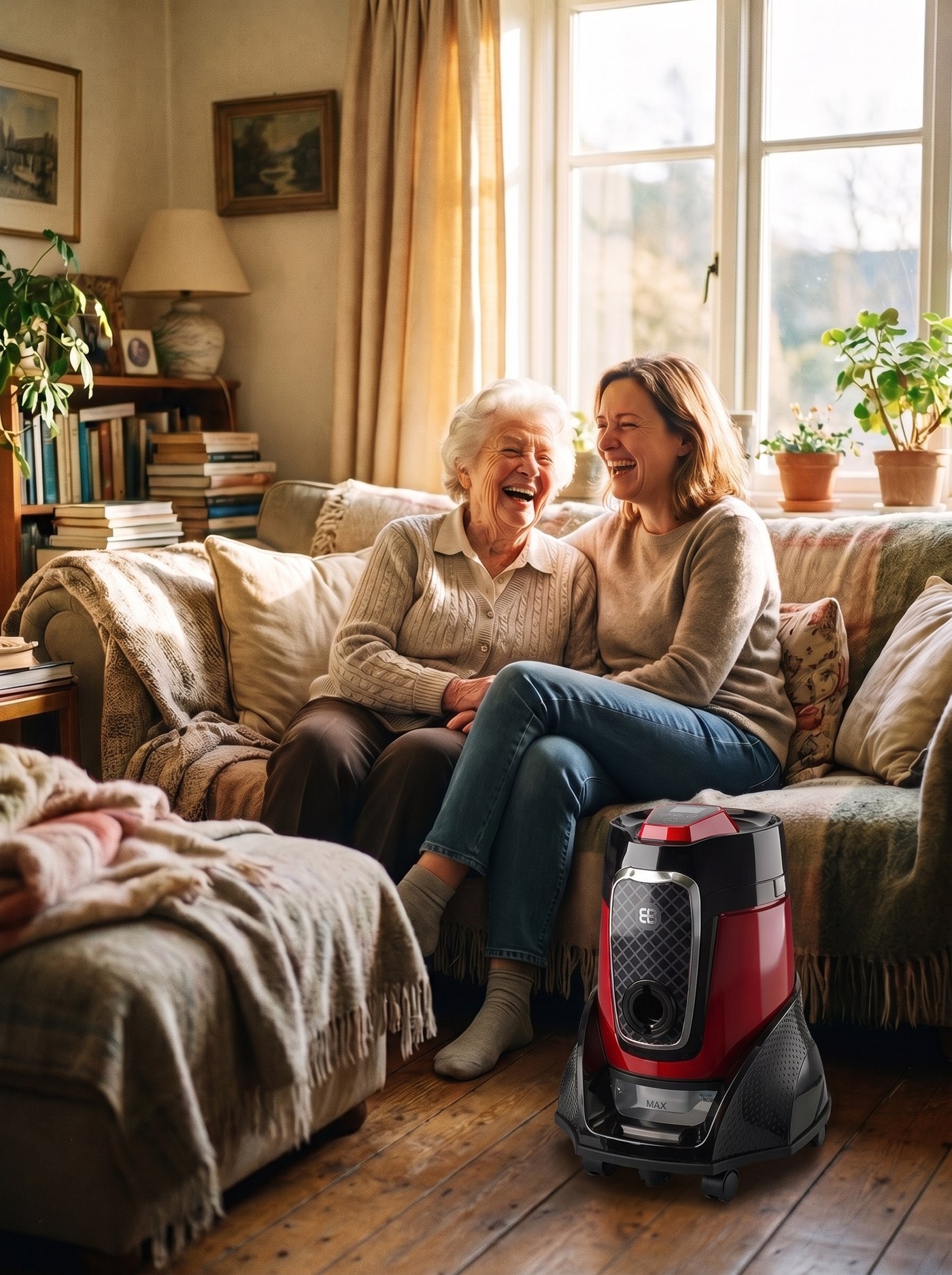 Grandmother and daughter together