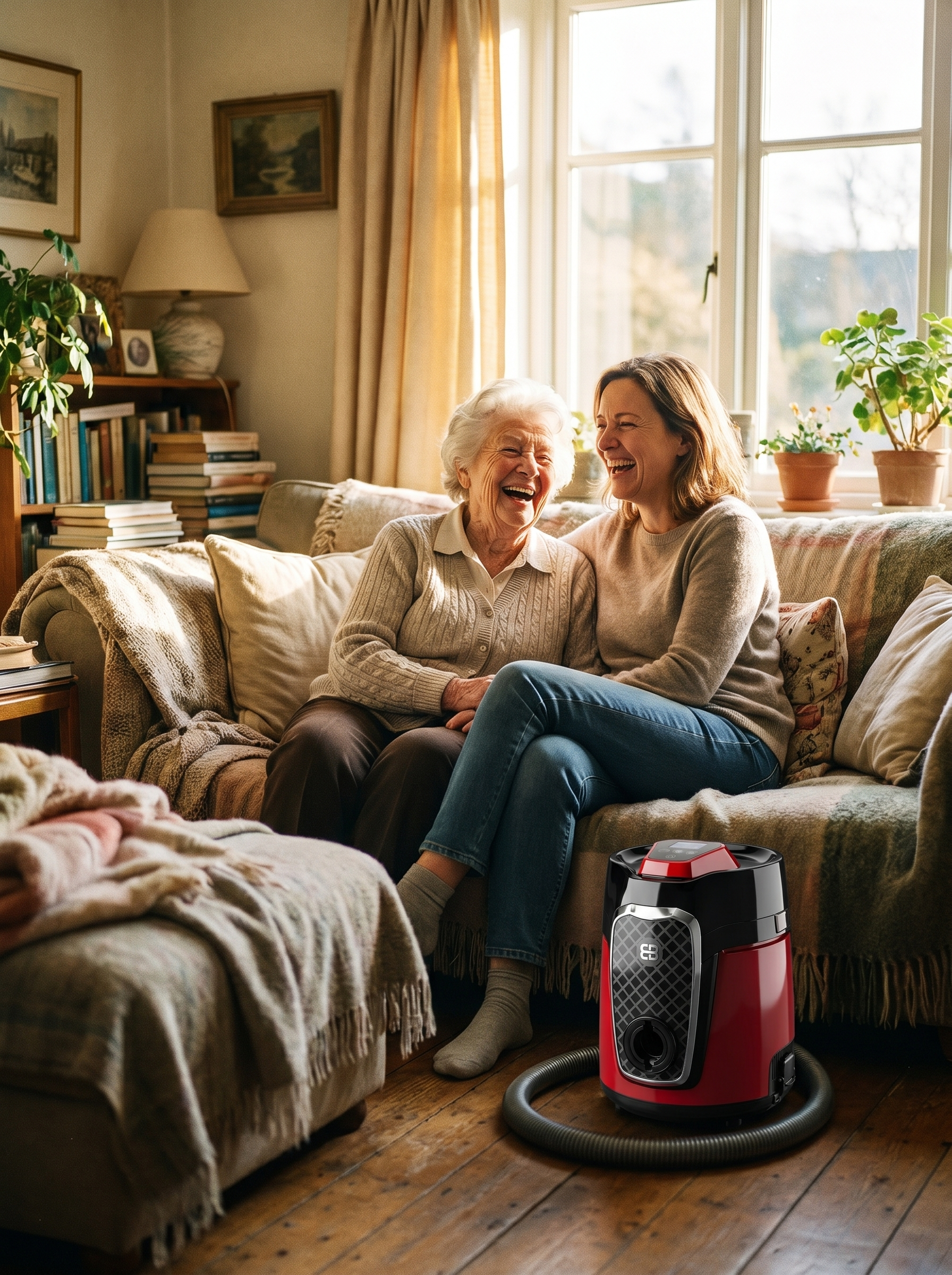 Grandmother and daughter together